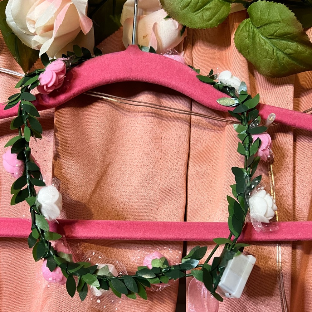 Pink Light up flower crown